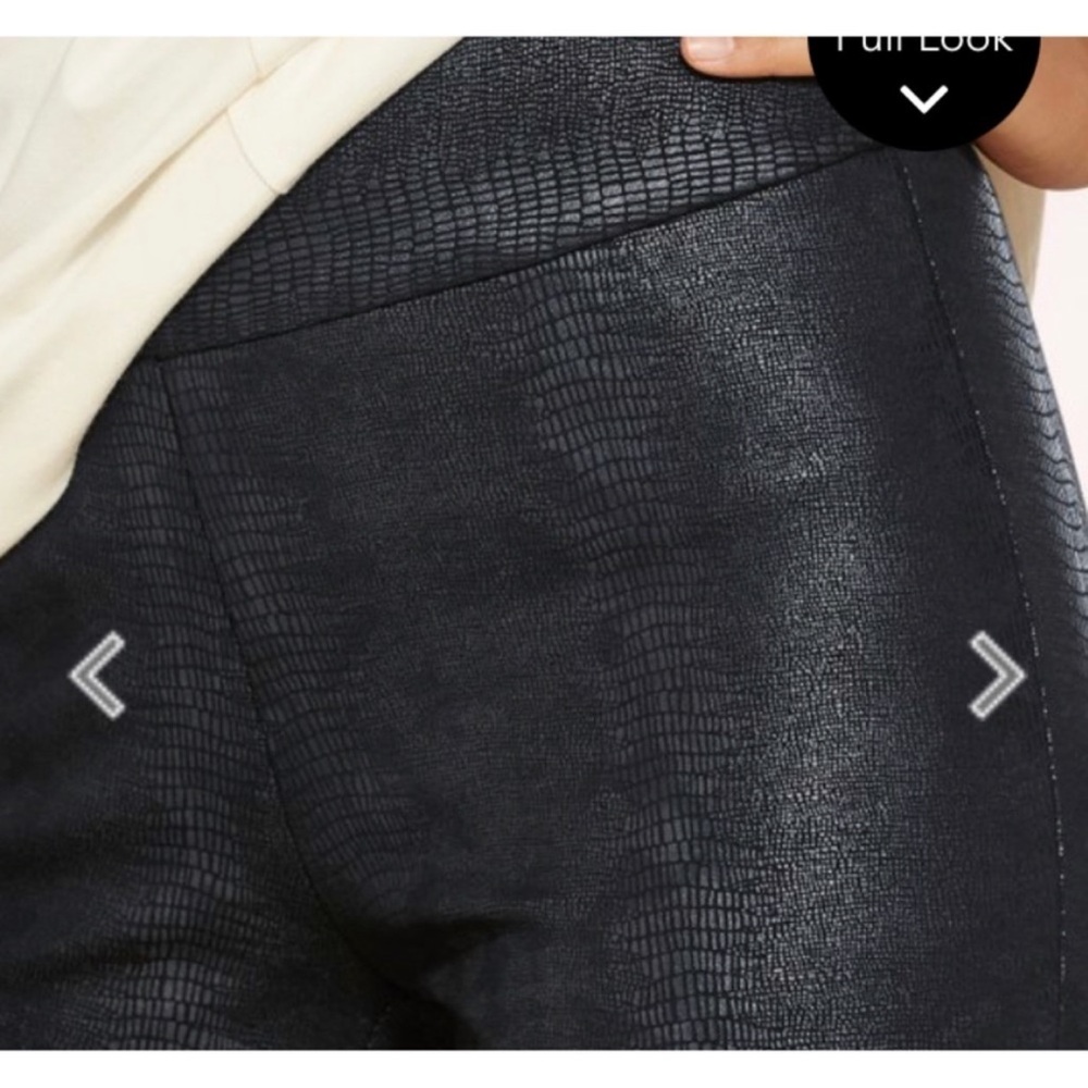 Soft Surroundings Black Python Pull On Pants Size… - image 2